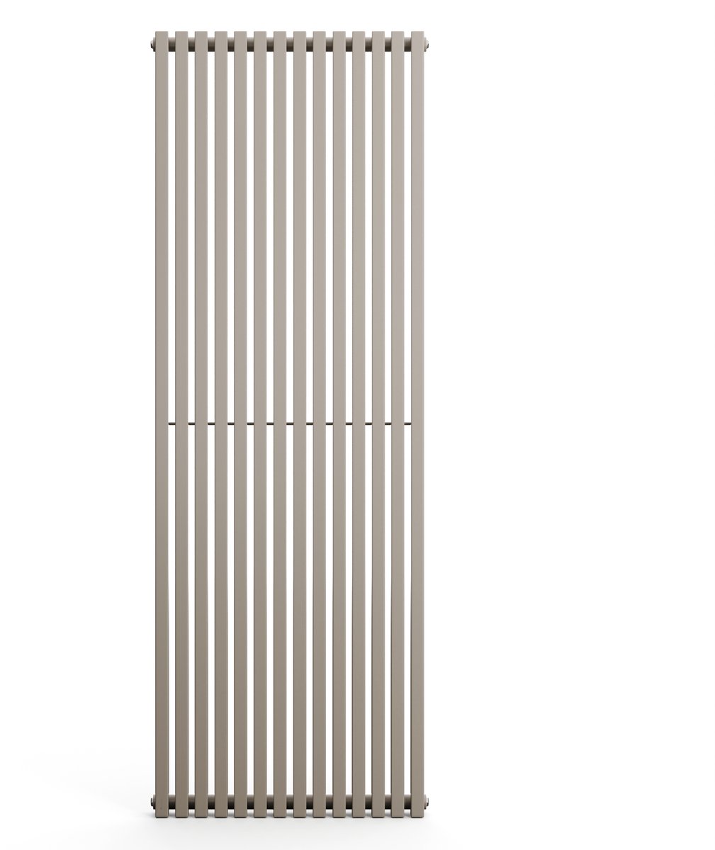 Blumfeldt Radiator - 1486W Wandradiator met Verticale Verwarmingsbuizen, Modern Stalen Ontwerp, Centrale Aansluiting, Efficiënte Warmteverdeling voor Badkamers & Woonkamers, 60x180 cm, Zand
