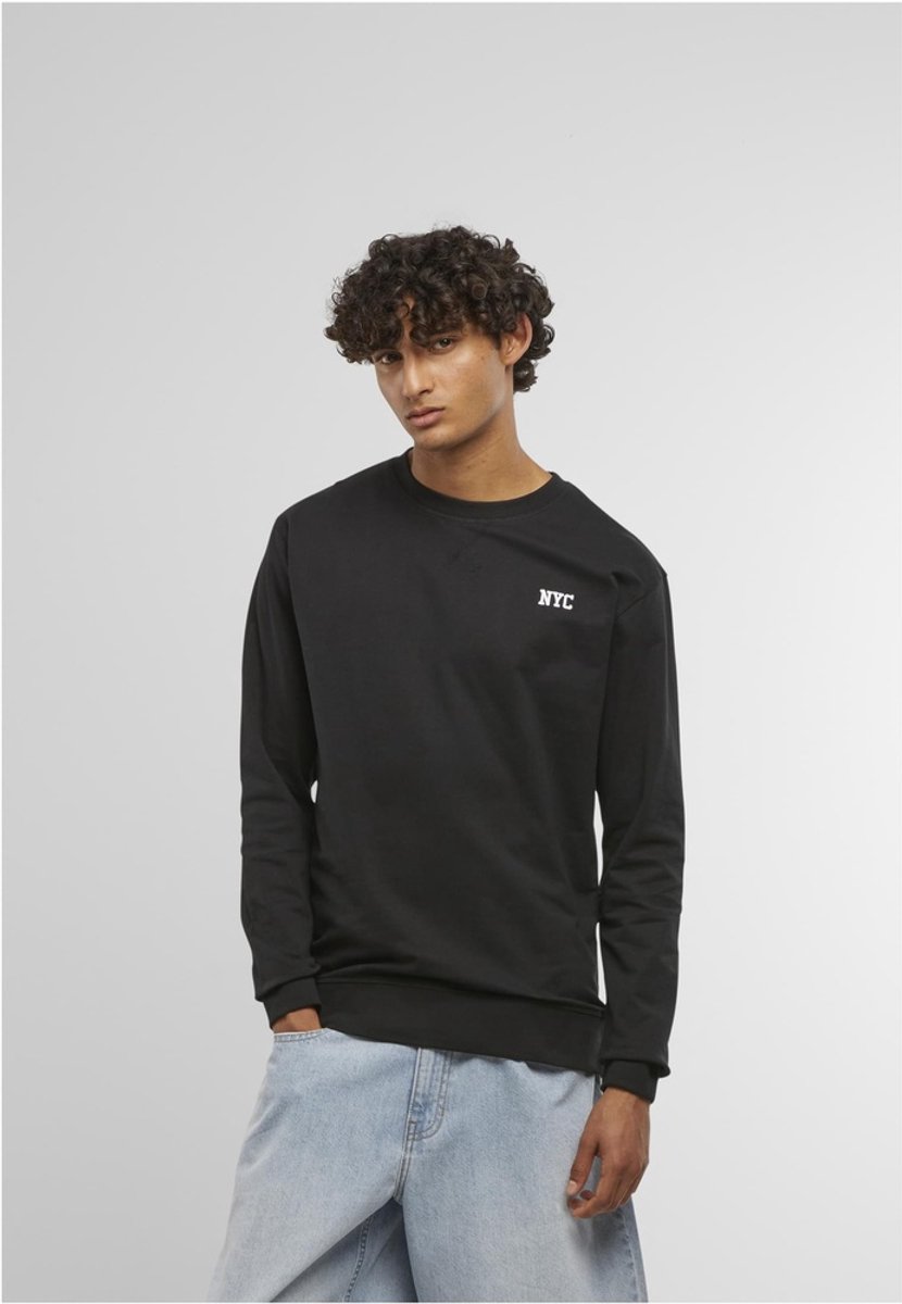 Mister Tee Nyc Wording Emb Light Crew-sweatshirt Zwart