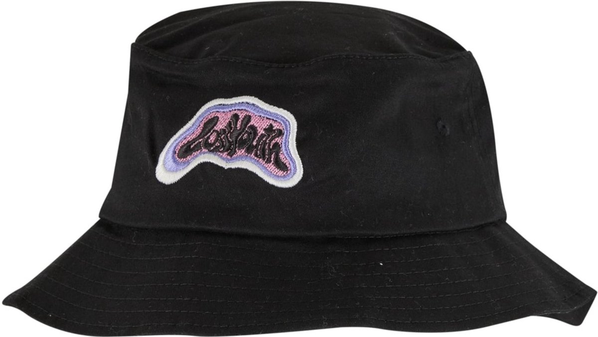 Lost Youth Hut Bucket Hat Sunny Side Up LY393 Black