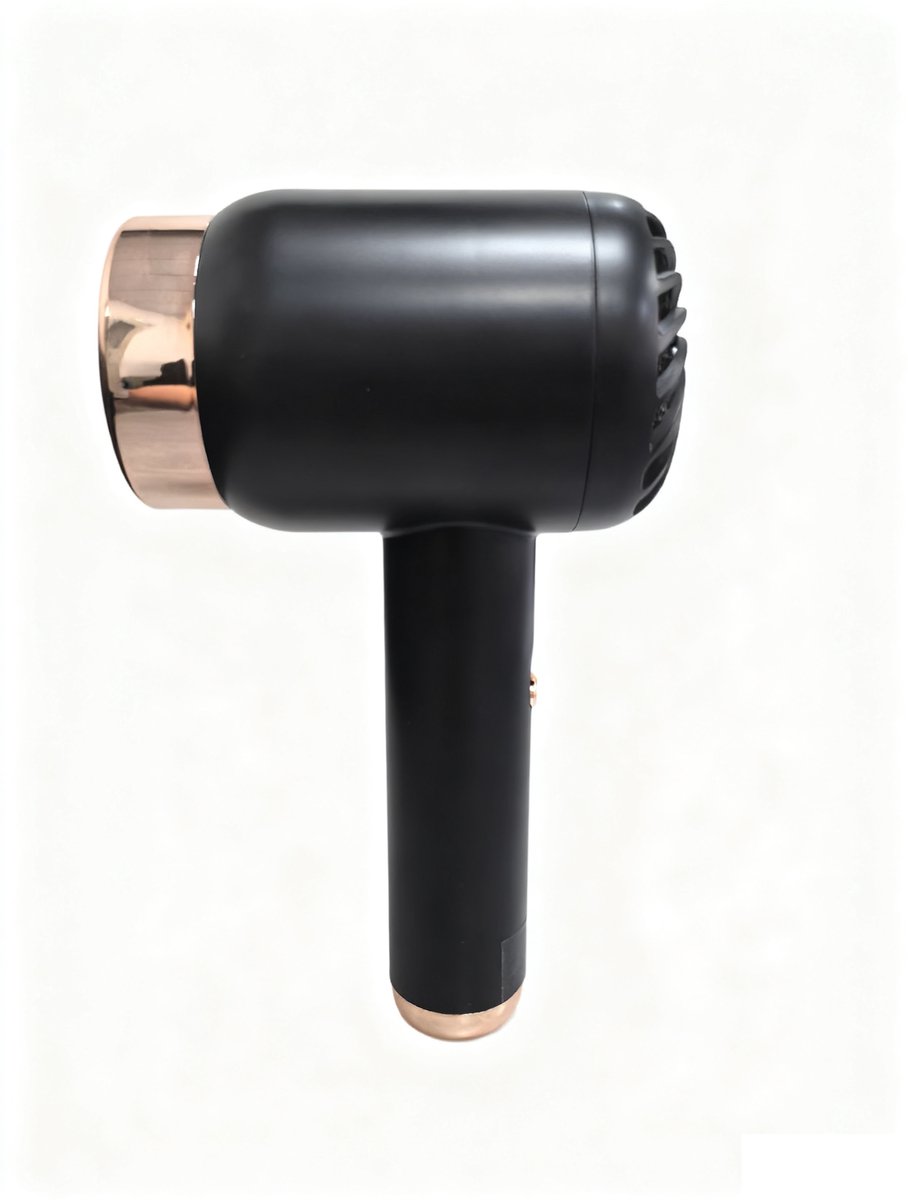 Fohn – Hair Dryer - Draagbare Föhn - Snoerloze haarstylingtool - Compacte föhn met drie snelheden - Voor hotelvakantie - zakenreizen - wandelen - sporten - studentenhuis - strand - Zwart