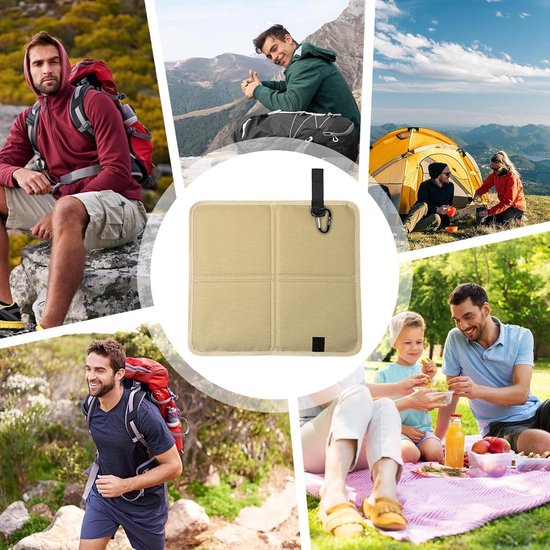 Coussin de siège - Tapis de coussin compact et pliable, housse de siège légère et portable, rembourrage extérieur imperméable, mousse isolante et confortable, soutien du siège pour les voyages et l'aventure
