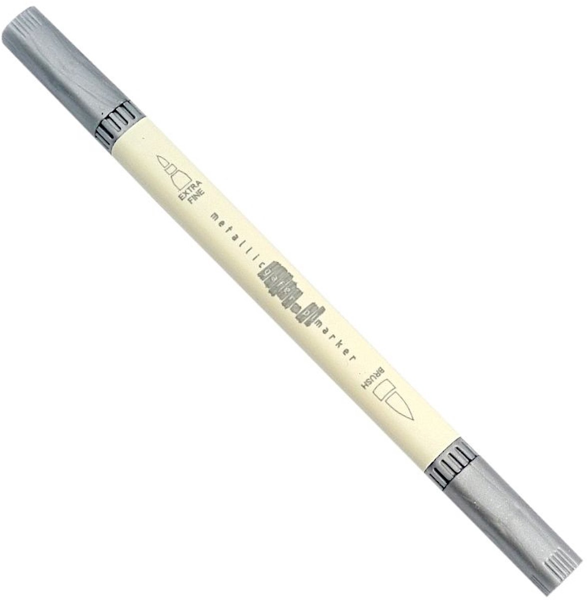 Gafer.pl Dubbelzijdige Metallic Marker - Zilver