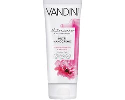 VANDINI Handcrème Nutri | 1x 75 ml - Geur van pioenroos en arganolie | Veganistisch