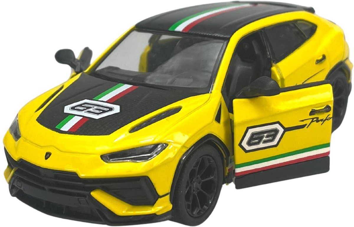 Kinsmart Lamborghini Urus Performante Geel 1:40 Speelgoedauto