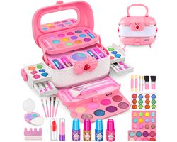 Ilona Kinder Make Up Meisje - koffer - Make up koffer voor kinderen - 52 delige set - roze