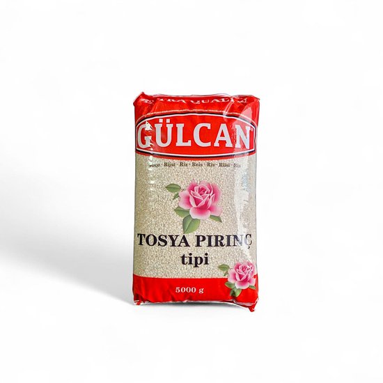Gülcan Tosya Type Rijst 5 KG – Premium Kwaliteit – Perfect voor Pilav, Sushi & Dagelijkse Maaltijden – Turkse Rijst van Hoge Kwaliteit - Tosya Tipi Pirinç 5 KG – Premium Kalite -Tosya Type Rice 5 KG – Premium Quality – Perfect for Pilaf, Sushi
