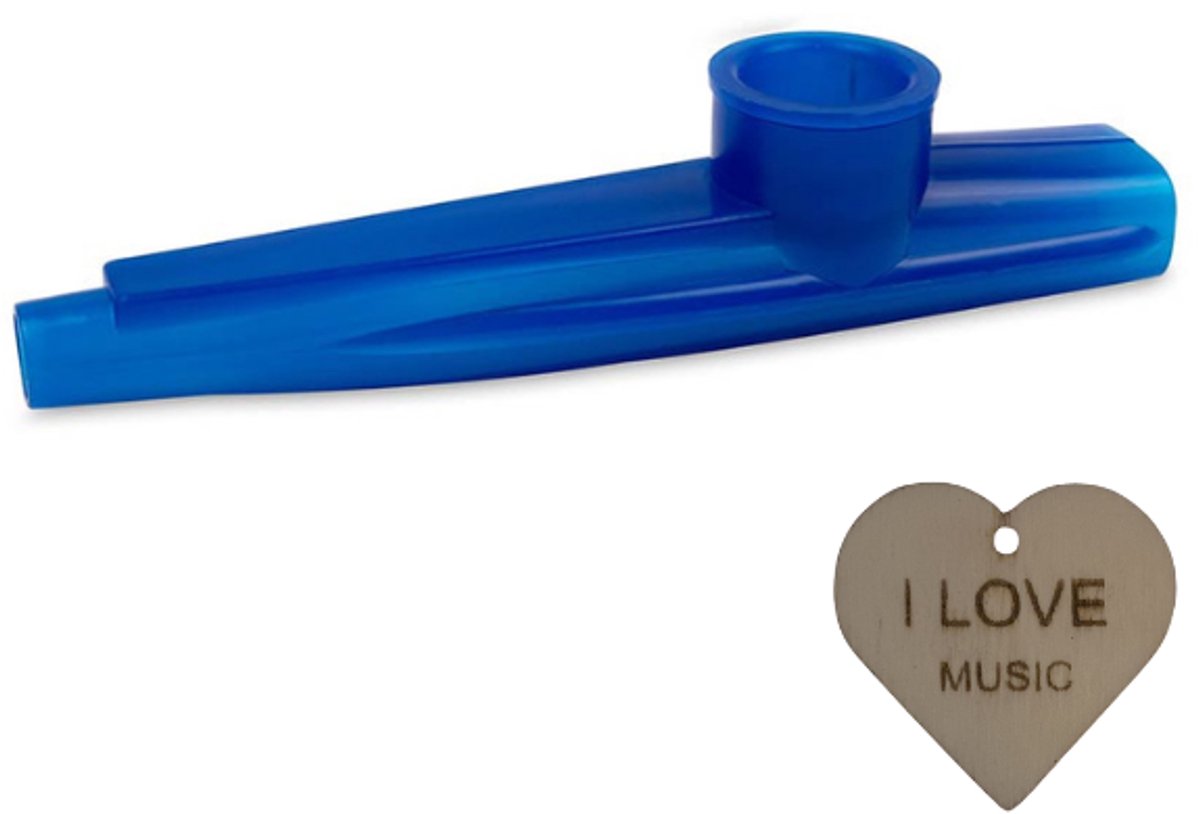 Cascha kazoo blauw – lichtgewicht muziekinstrument + Specter sleutelhanger