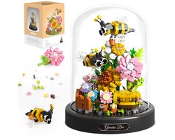 foto van Kraftverdia - Mini Kunstbloemen Boeket - Bloemenboeket in Stolp - Bouwsets Volwassenen - Botanical Flowers Collection - Botanical Bloemen - Bouwsets - Niet geschikt voor LEGO - Bij - Decoratie voor Huis, Cadeau, Kerst, Oudjaar, Nieuwjaar