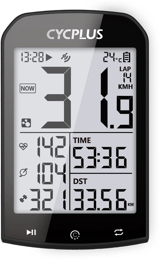 GPS Fietscomputer - CYCLPLUS M1 - Draadloos - ANT+ en Bluetooth