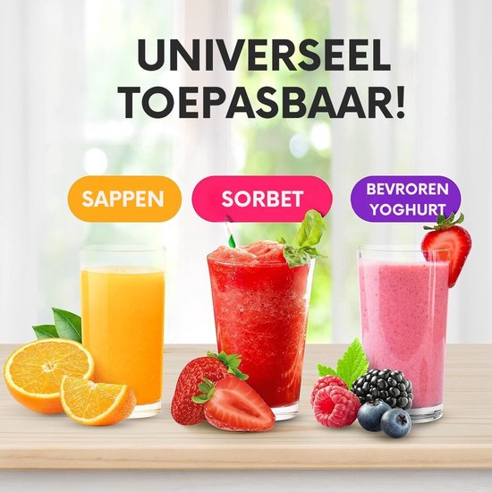 SNJY® Slowjuicer - Juice Maker - Extracteur De Jus - 150W - Zwart/Zilver van SNJY — afbeelding 5
