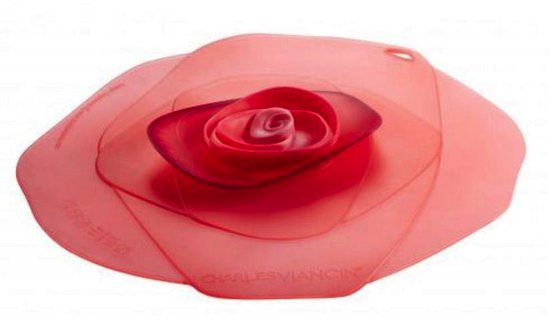 Charles Viancin - Roos roze/rood deksel 23cm - vershouddeksel