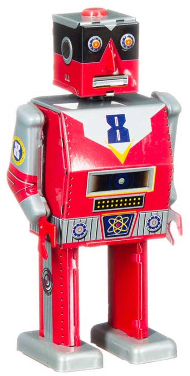 St. John MRX Blikken Robot Laser – Handgemaakt Collectors Item – Retro Vintage Robot – 13 cm – Luxe Cadeauverpakking