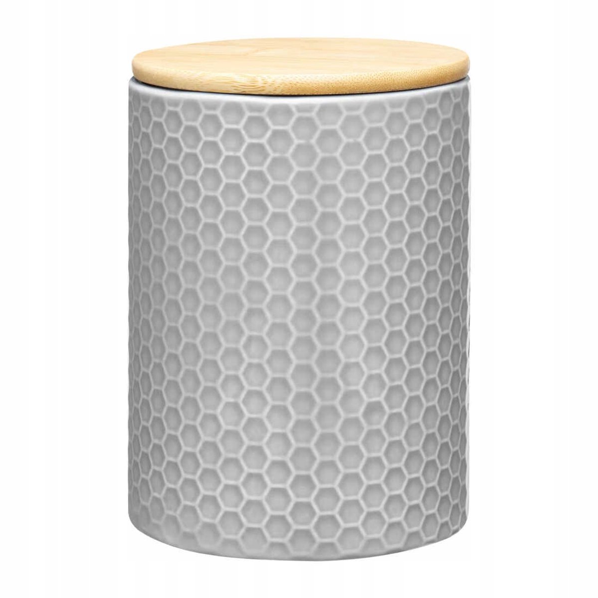 Ambition Tuvo Keukenemmer met Bamboe Deksel - 1100ml - Grijs