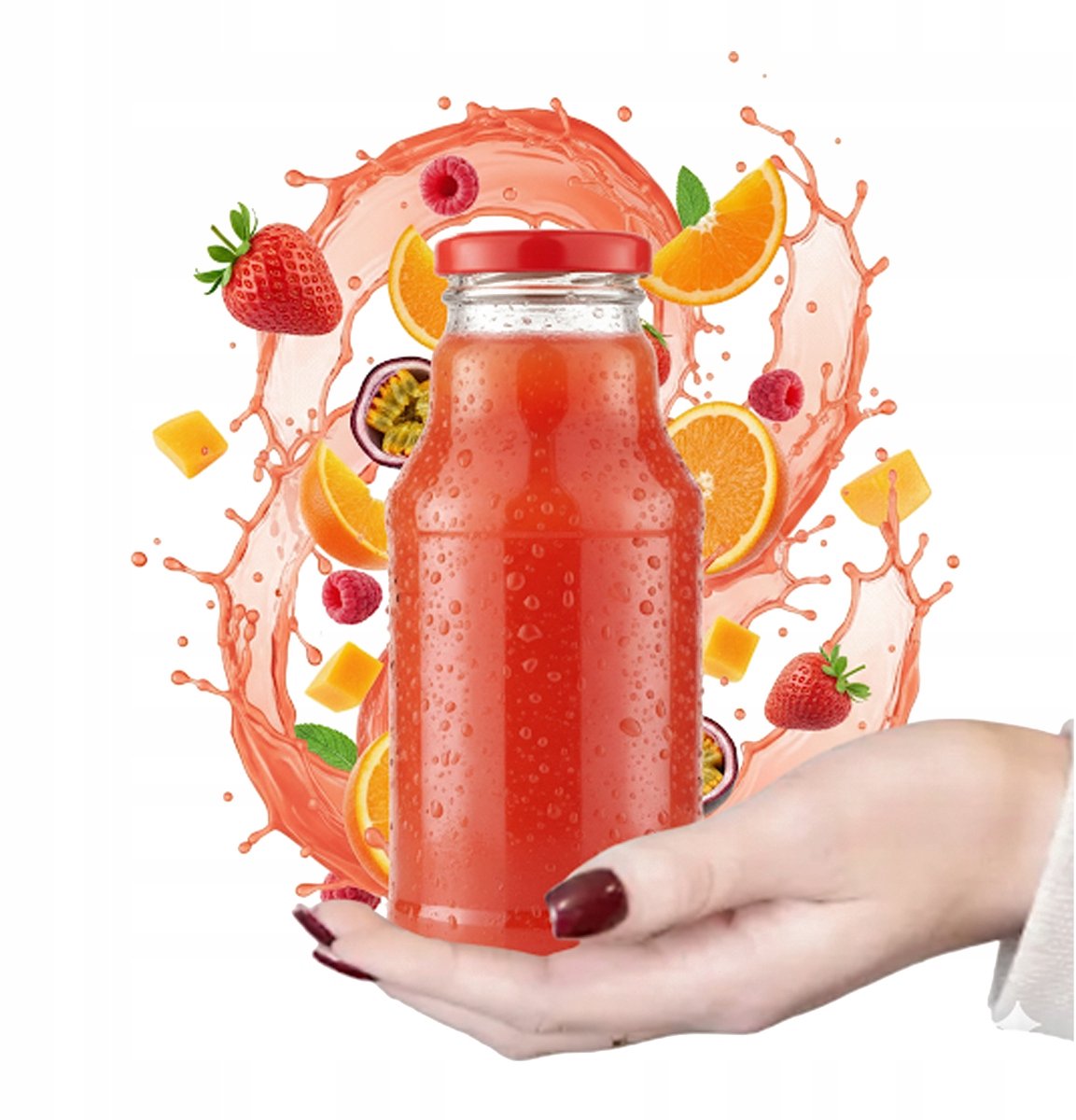 5x KUBUŚ glazen flessen 330 ml - Ideaal voor sap en drankjes