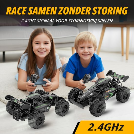 Vefacion Radiografisch bestuurde mini-raceauto, schaal 1:43, 2,4 GHz, 15 km/u, hoge snelheid, met licht, voor jongens, meisjes, volwassenen, cadeau