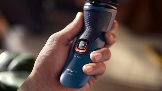 Philips S1151/00, Rasoir rotatif, Noir, Bleu, Batterie, Hybrides nickel-métal (NiMH), 40 min, 8 h