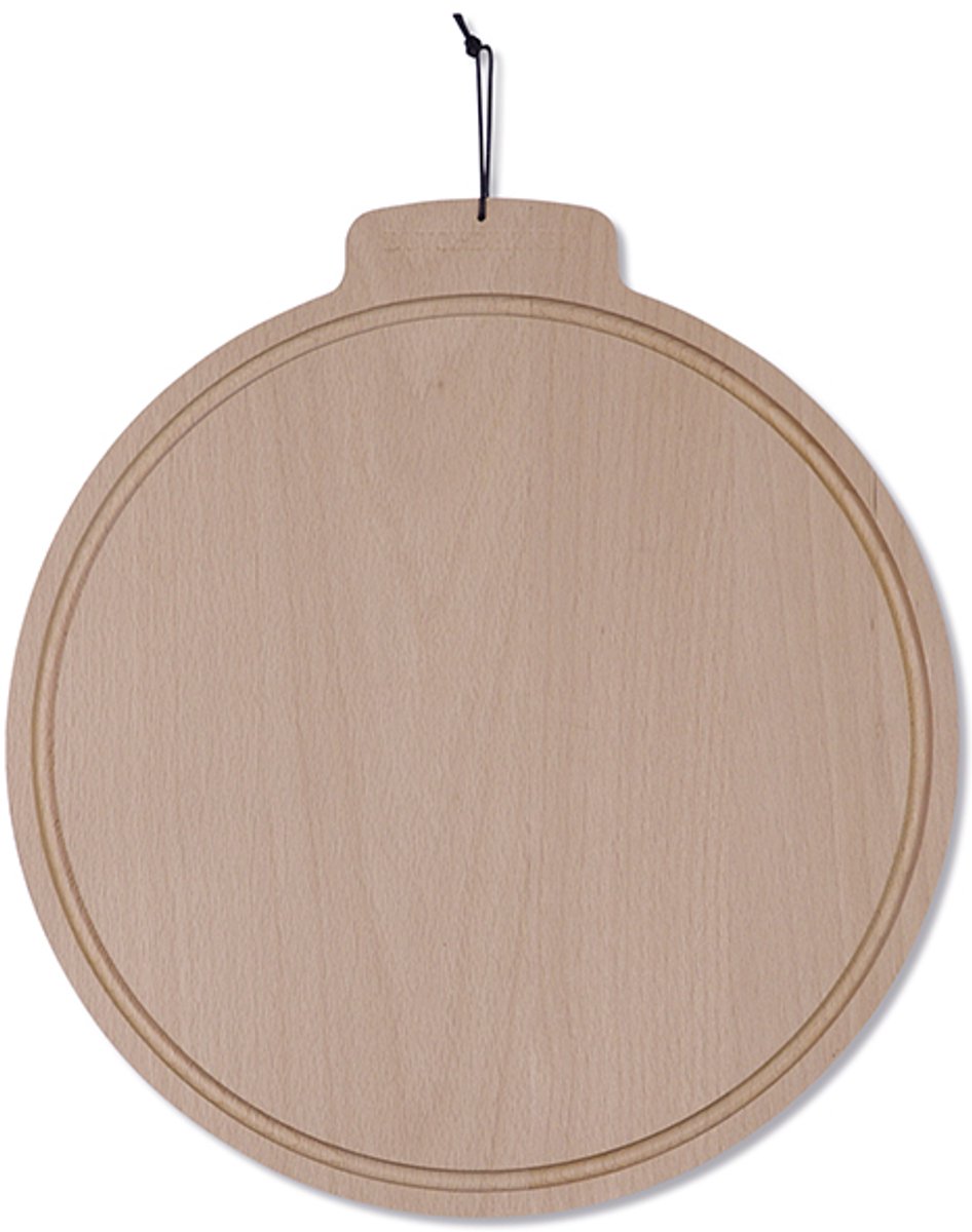 Dutchdeluxes - Handgemaakt - Luxe - Serveerplank - Snijplank - Beukenhout - Rond - Licht bruin