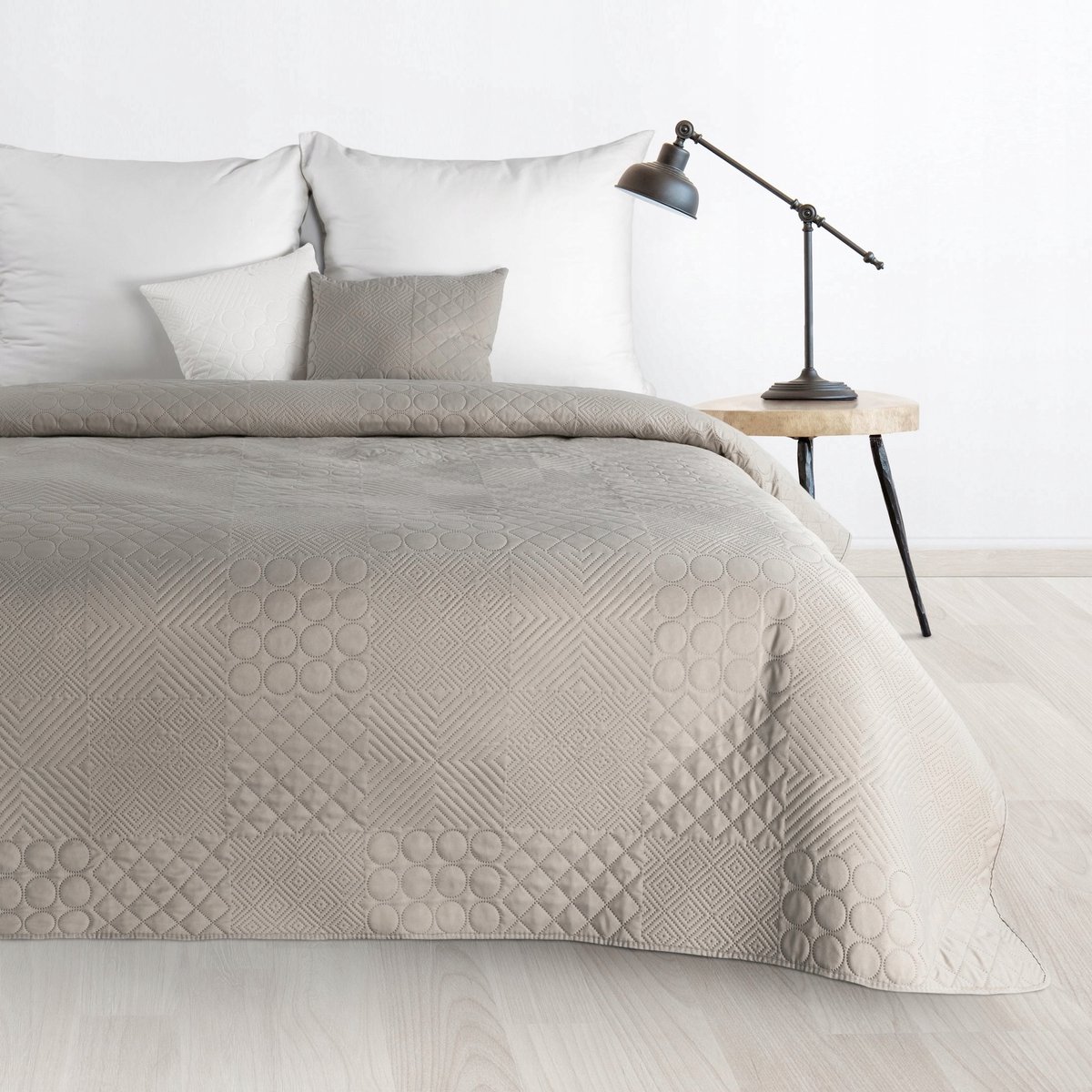Eurofirany gewatteerde plaid 220x240 cm beige - stijlvol en praktisch