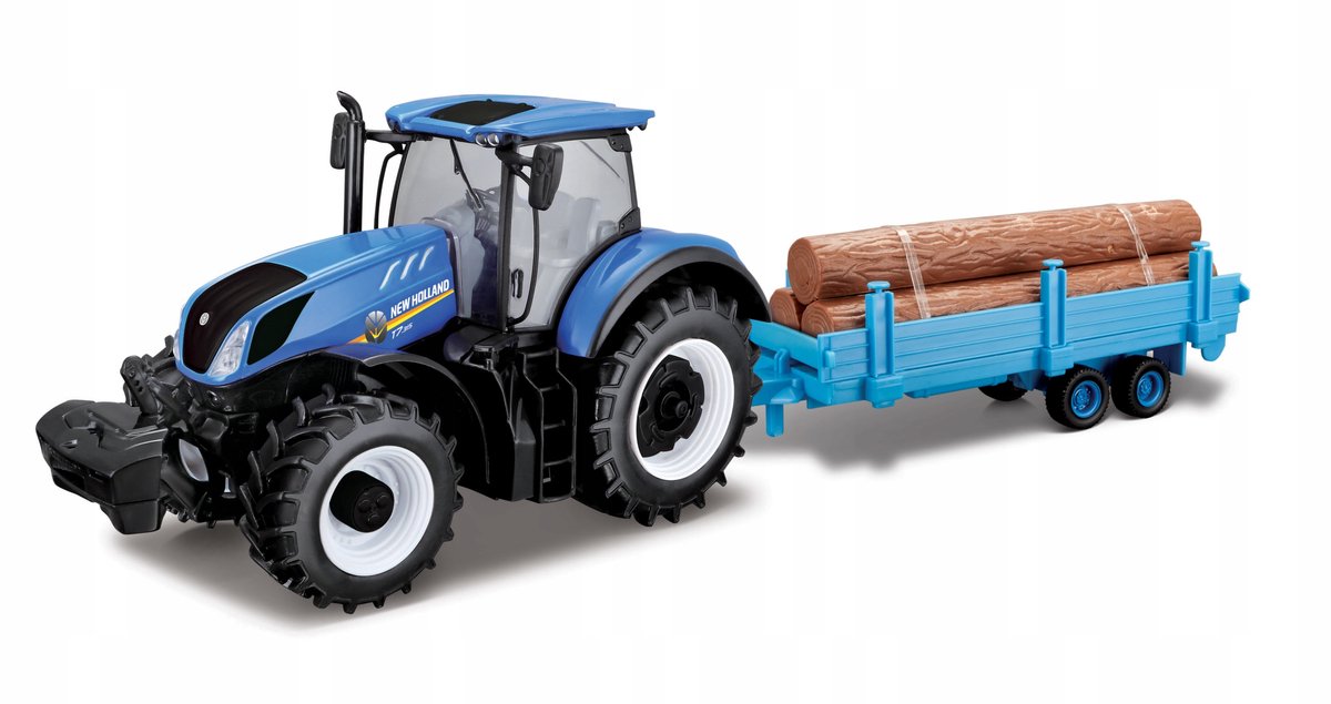 Tractor New Holland T7.315 met aanhanger 1:32 BBURAGO