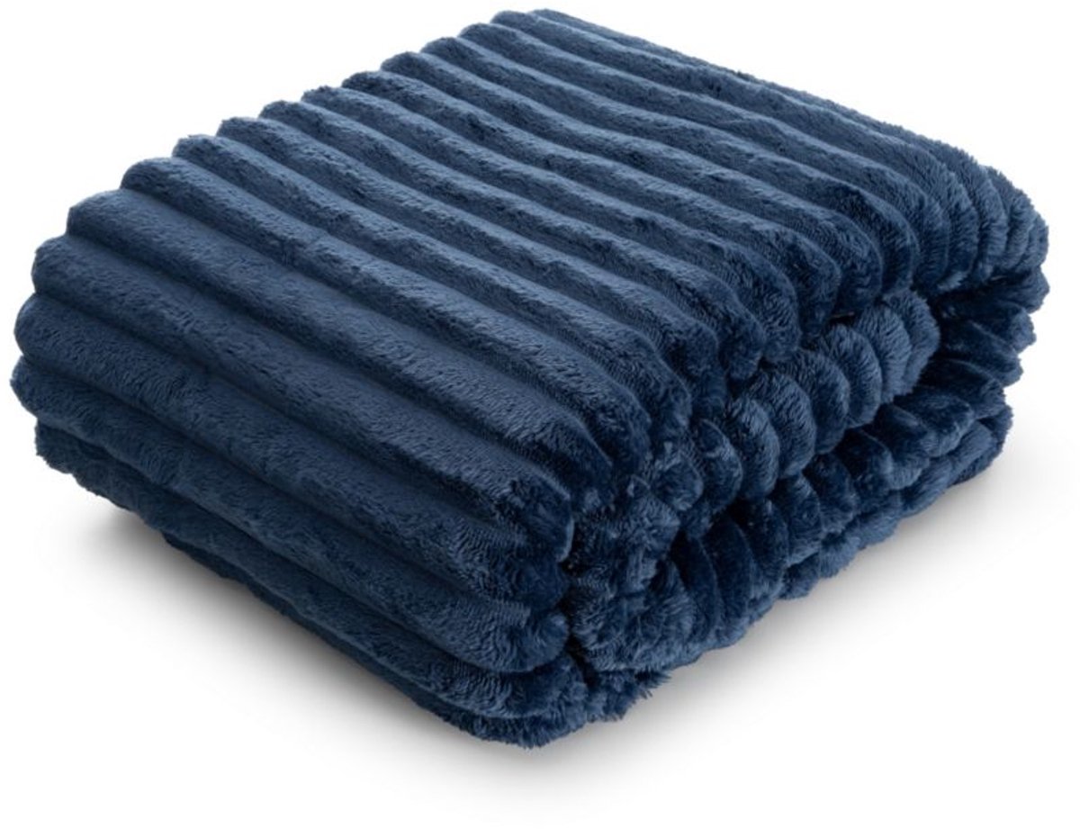 Eurofirany Soft Plaid 200x220 cm - Zacht en Elegant Marineblauw