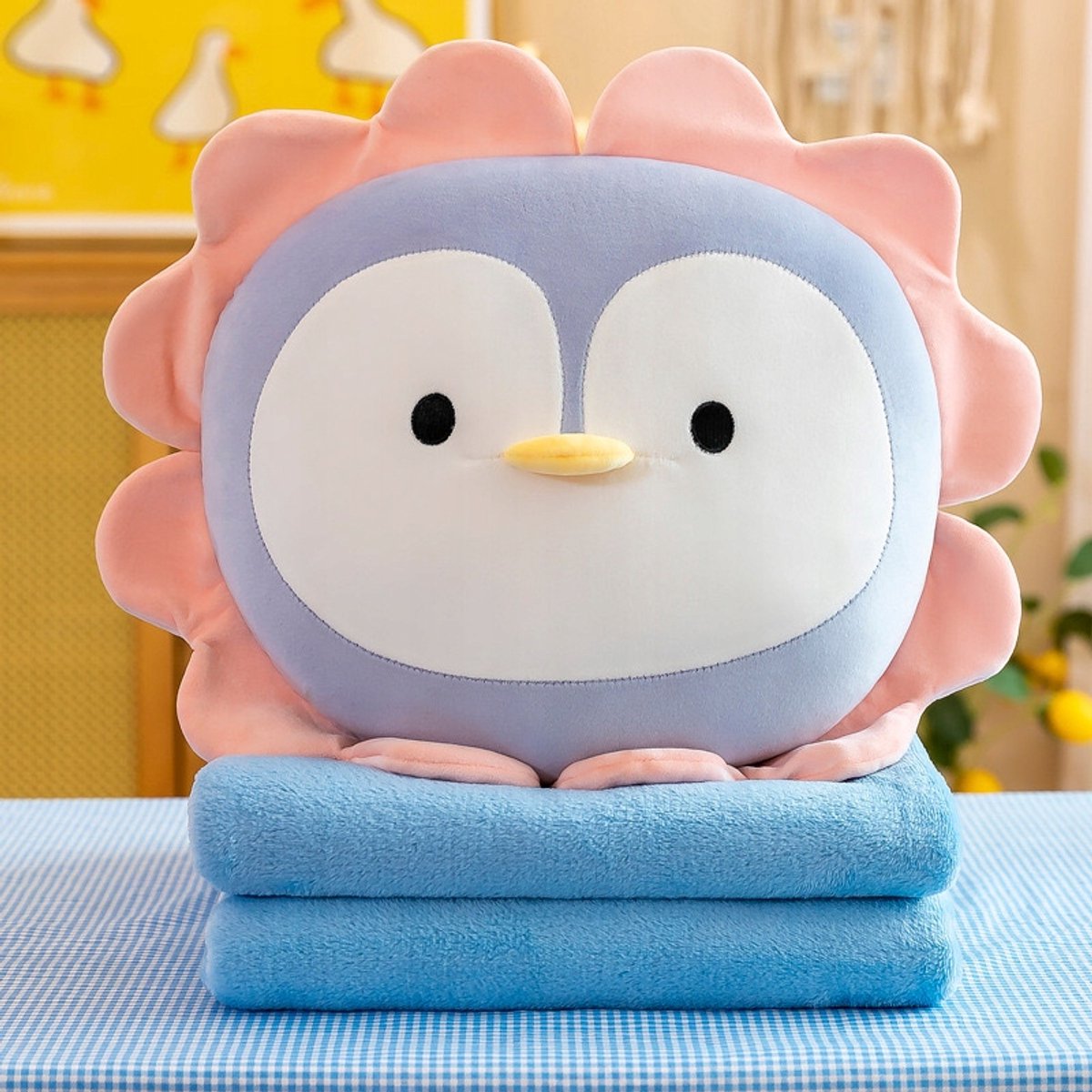 Schattige Pinguïn Knuffel met Dekentje 3-in-1