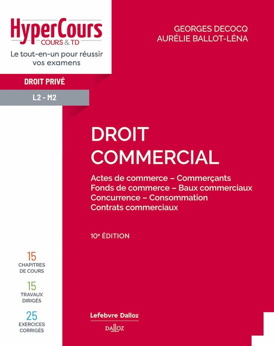 HyperCours - Droit commercial 10ED - Actes de commerce - Com ... - cover