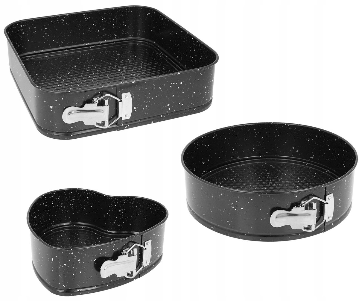 Bakvorm Set - Hart, Rond, Vierkant - Non-stick Coating