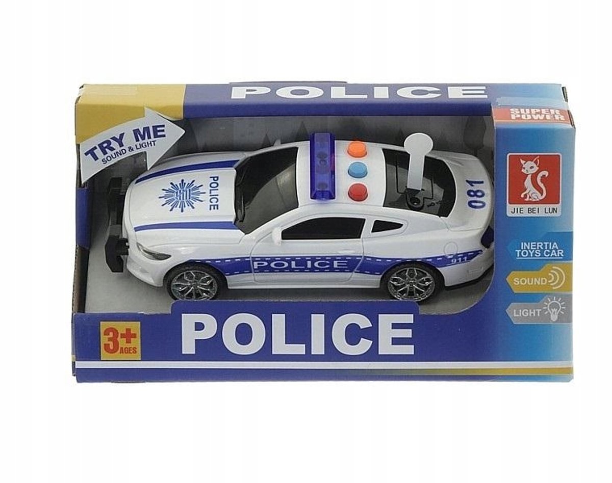 Politiewagen met Licht en Geluid - Speelgoed Auto 165x65 mm
