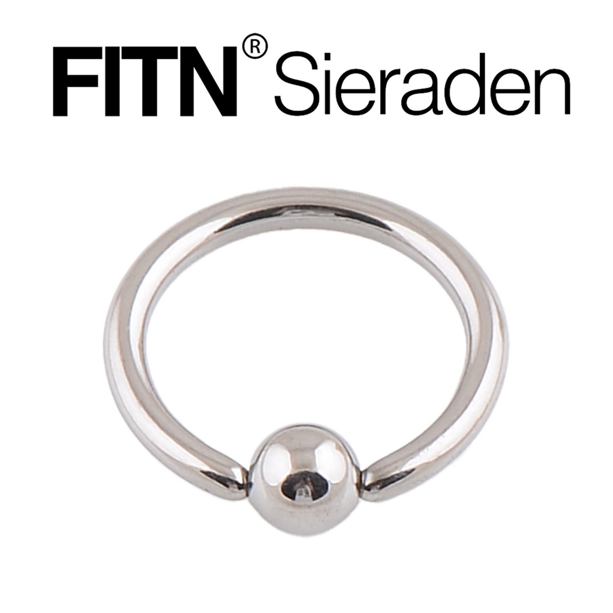 FITN-TBCR-Titanium Ball Closure Piercing -Zilver Kleurige-1.2*6*3mm-Piercing Oor Neus Piercing met Clicker Balletjes