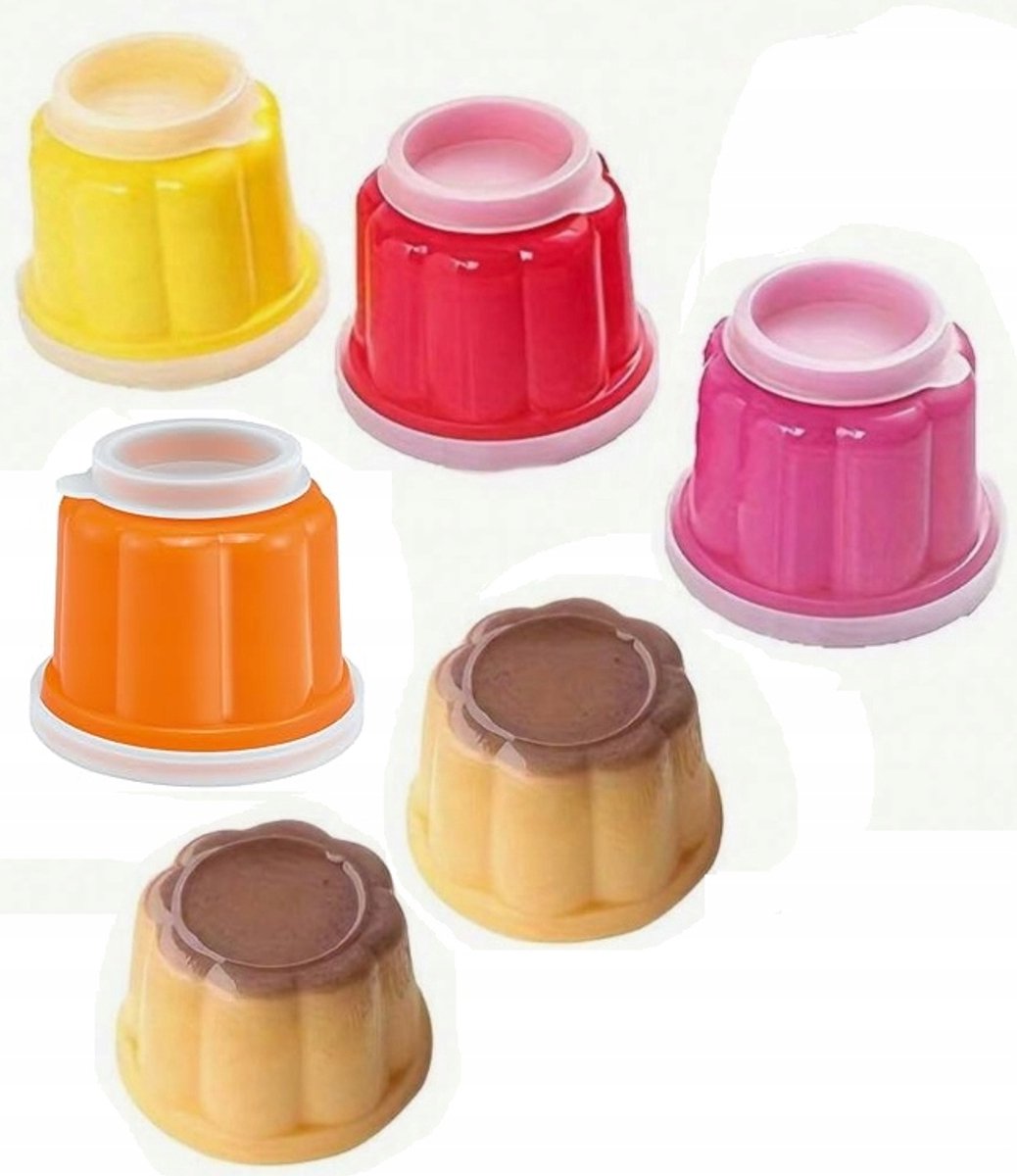 Set van 4 dessertvormen: pudding, gelei en panna cotta