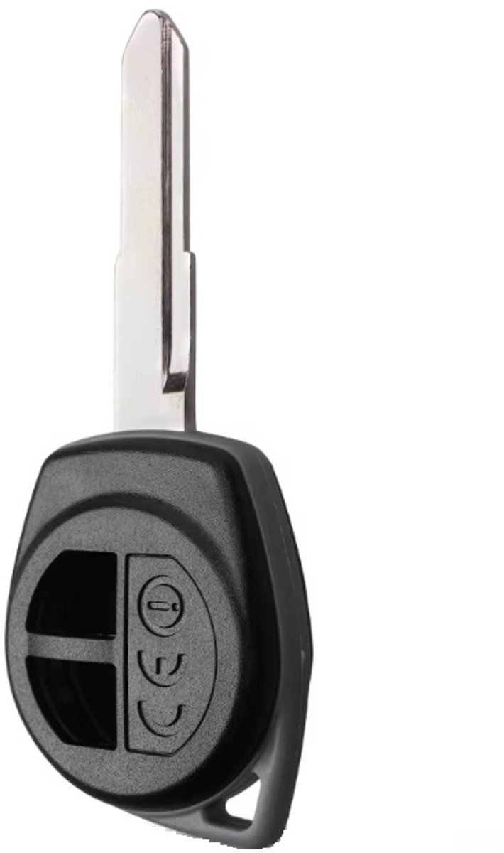 Autosleutelbehuizing 2 knoppen met sleutelbaard – Geschikt voor Suzuki Swift, SX4, Ignis, Vitara, Wagon R, Opel Agila, Fiat Sedici, Subaru Justy – Inclusief transponderhouder