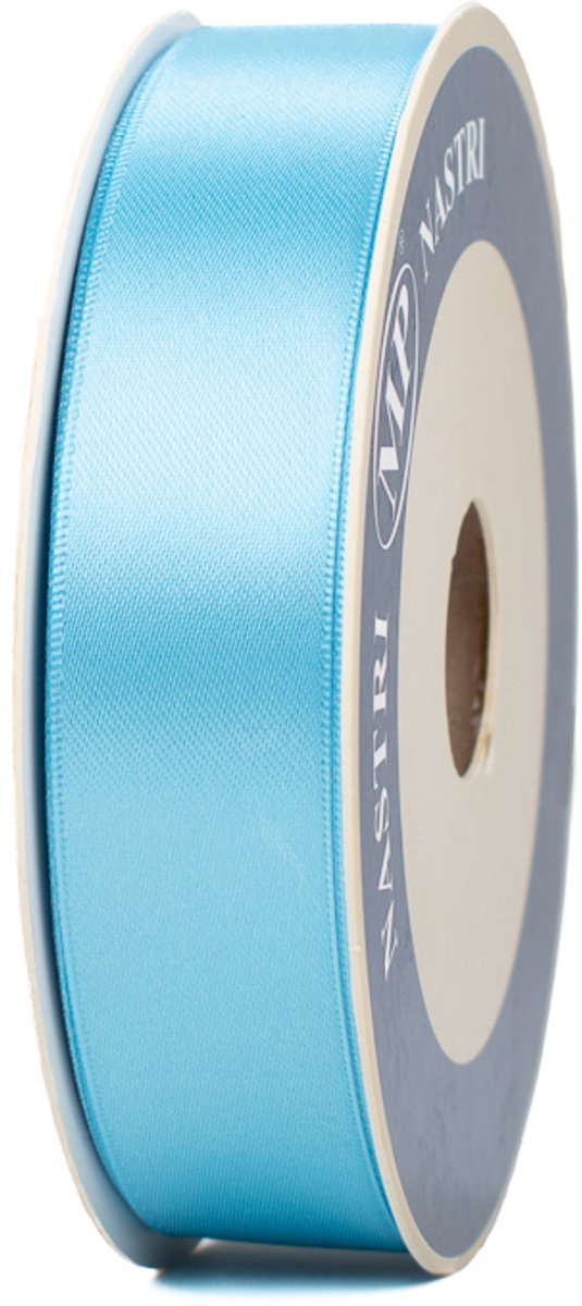Satijn Lint - 25 mm - Babyblauw - Glanzend decoratielint - 50 meter