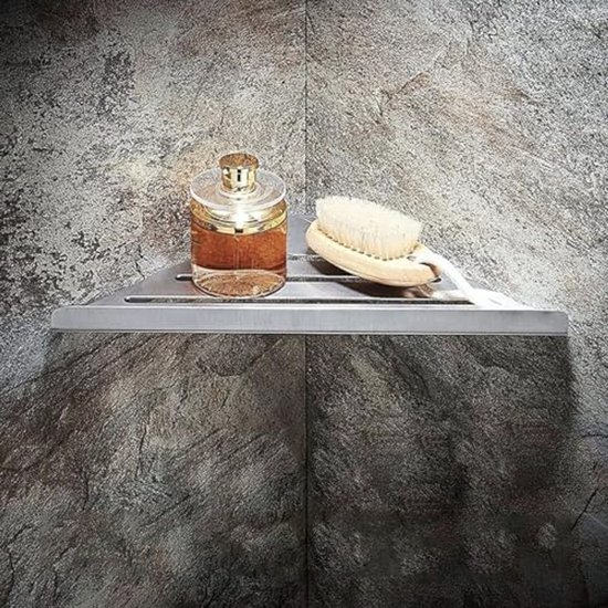 Étagère d'angle 30 cm pour salle de bain et cuisine – Panier de rangement mural sans perçage