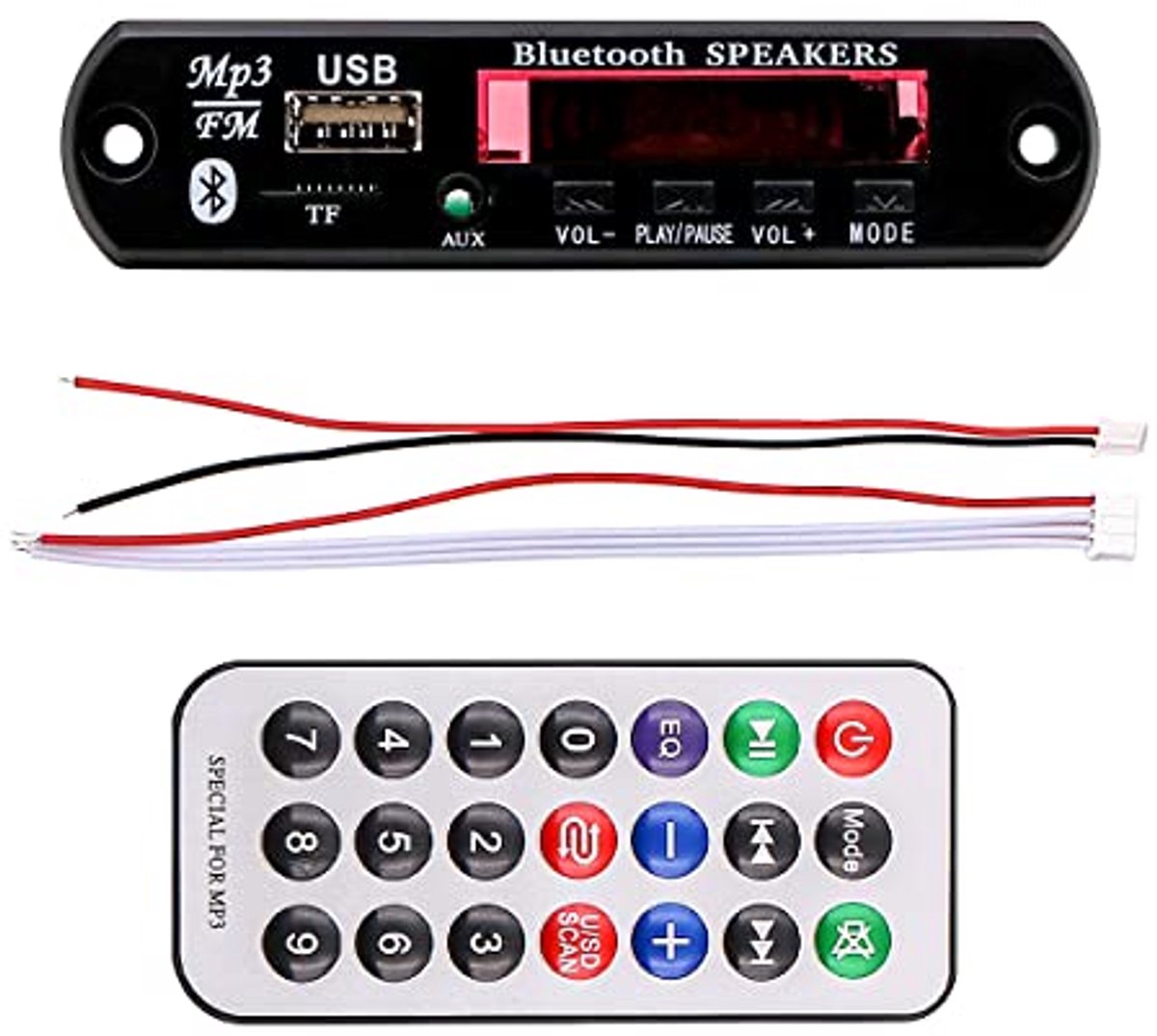 Bluetooth Audio Decoder 5.0 met MMC/TF/USB en FM Radio voor Autoradio
