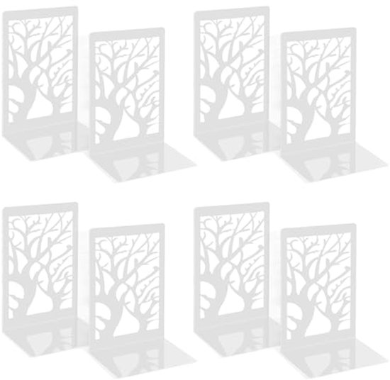 4 Stuks Metalen Boekensteunen Boekenplankhouder Decoratieve Boekensteun Ondersteunt Boekstoppers voor Boekverdeler Decoratieve Houder, Thuis, Kantoor, Schoolbenodigdheden(#2