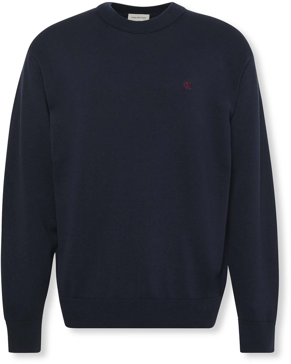 Trui Ck Jeans Eu Ls Cotton Relaxed Fashion Wear Volwassen Blauw