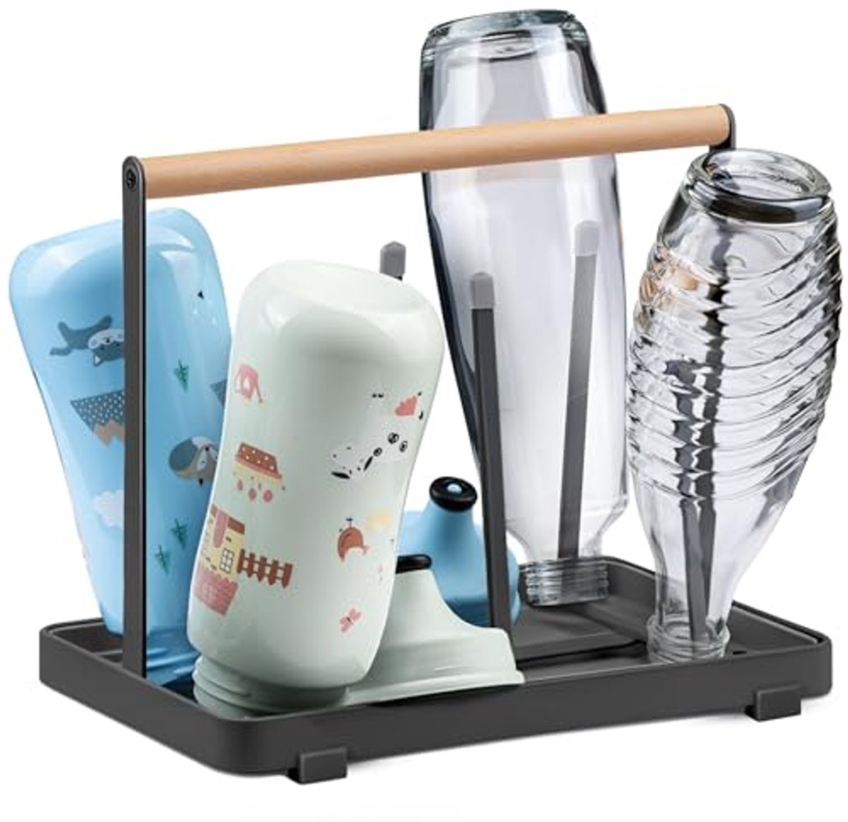 All-in-One Flessenhouder voor SodaStream - Universele Droogrek voor Flessen van Alle Soorten