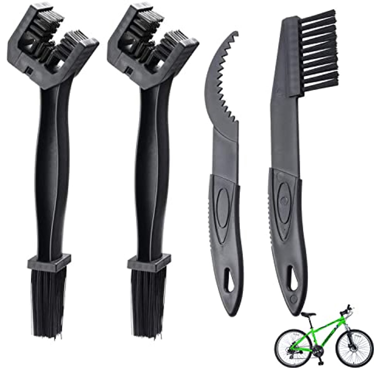 Fietsketting Reinigingsborstelset - 4 Stuks voor Motor, Fiets en Scooter