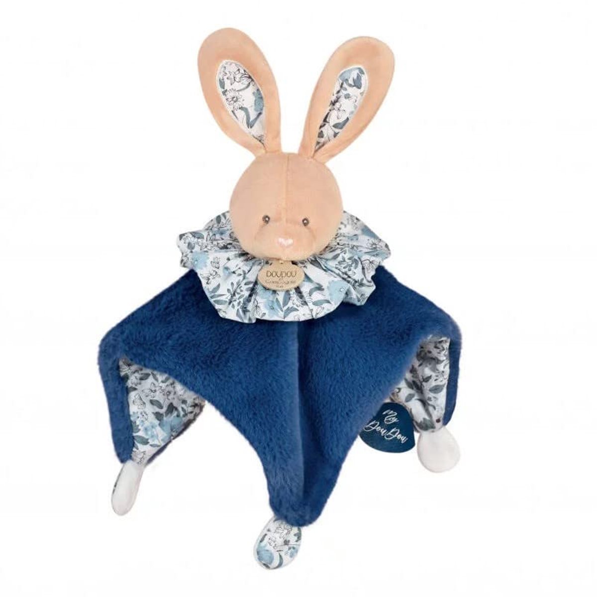 Knuffeldier Haas Knuffelbal - Blauw - 25 cm - Zacht en Veilig voor Baby's