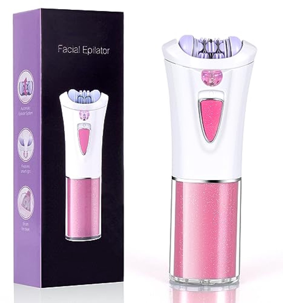 Draadloze Elektrische Gezichtsepilator met LED Licht – Mini Epilator voor Gezicht en Lichaam