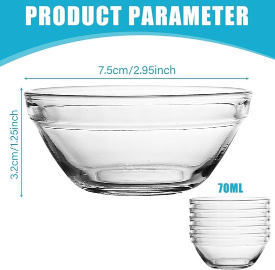 Artland Pearl Ridge Mini Trifle Bowl Set of 4, Glass, Transparent, Small