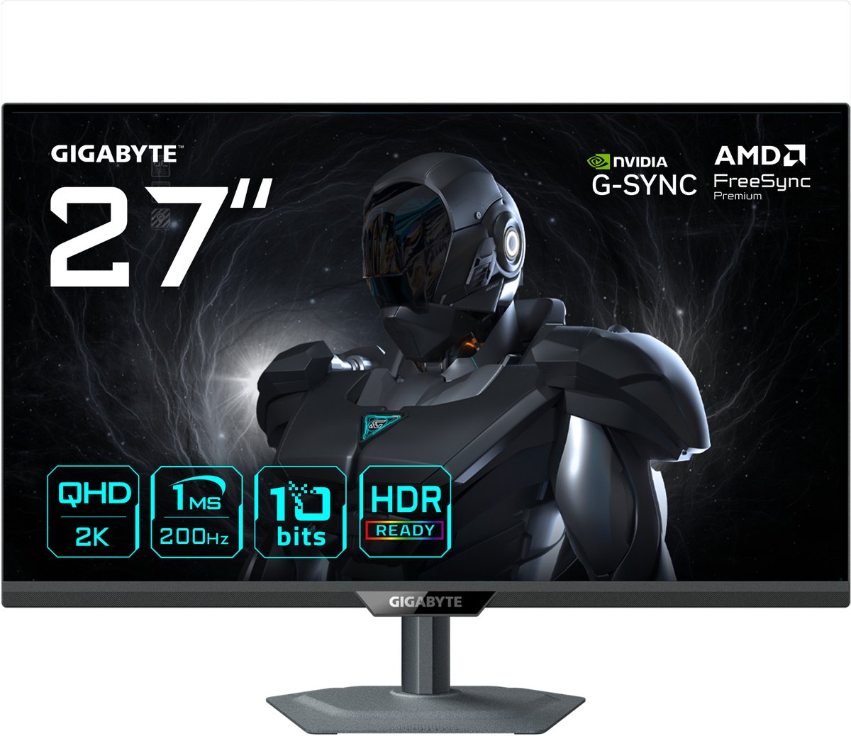 Gigabyte Lcd Led-Monitor Voor Pc/Laptop G27Q2 Ss Ips Qhd 200Hz 2Xhdmi Dp Hub