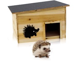 Muntel® Egelschuilhuis - Winterverblijf - Weerstbestendig - Hout - 40x32x24 cm