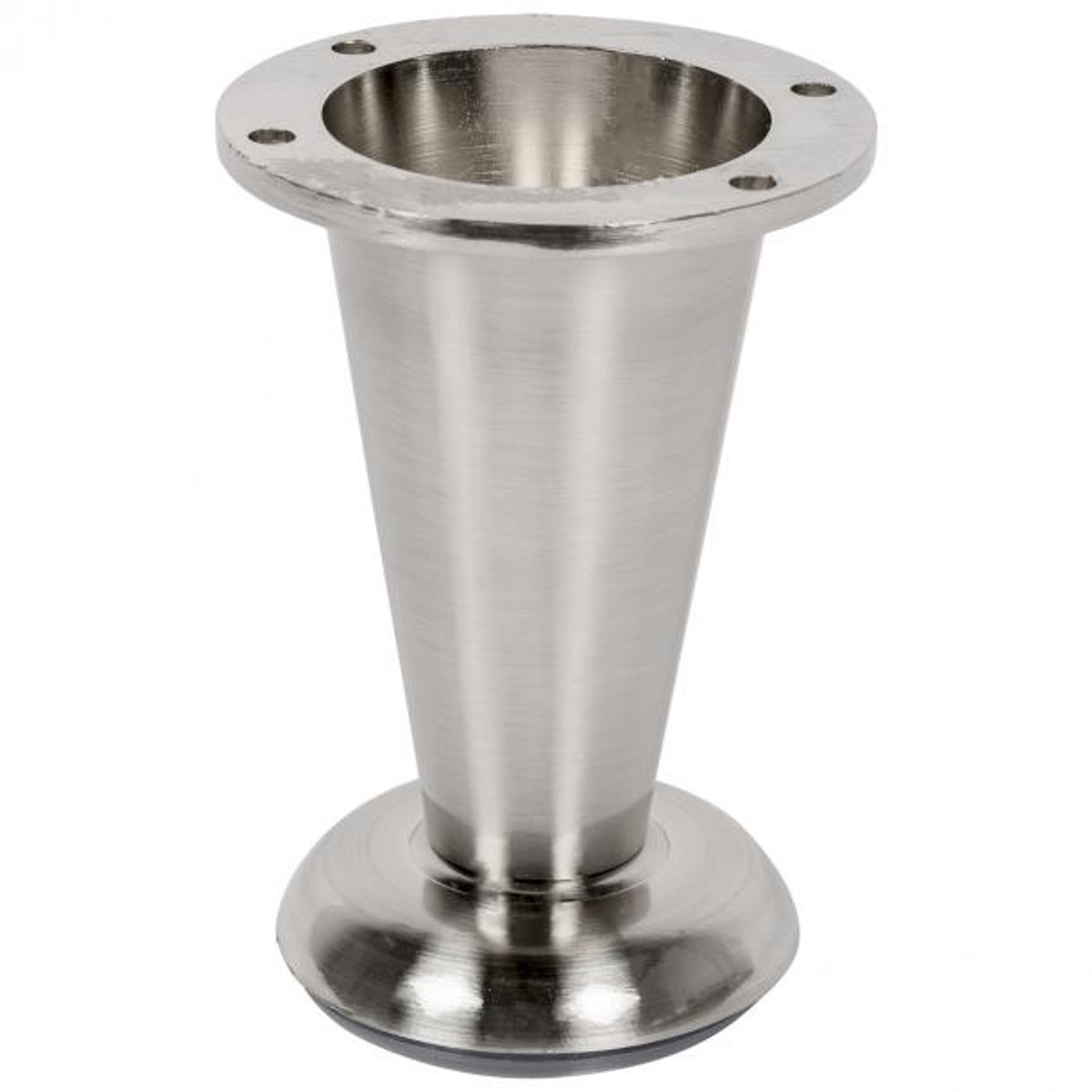 Duraline – Meubelpoot verstelbaar rond – RVS look – Ø71x103-113mm