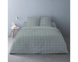 Luxe Katoen Flanel dekbedovertrek Noche Jadeite - 240x220