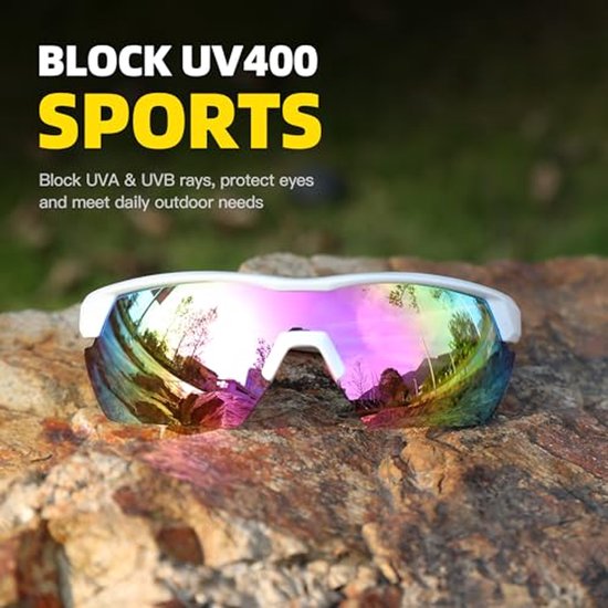 Lichtgewicht Zonnebril voor Kinderen - Sportzonnebril UV400 voor Jongens en Meisjes (6-8 jaar) van Merkloos — afbeelding 2