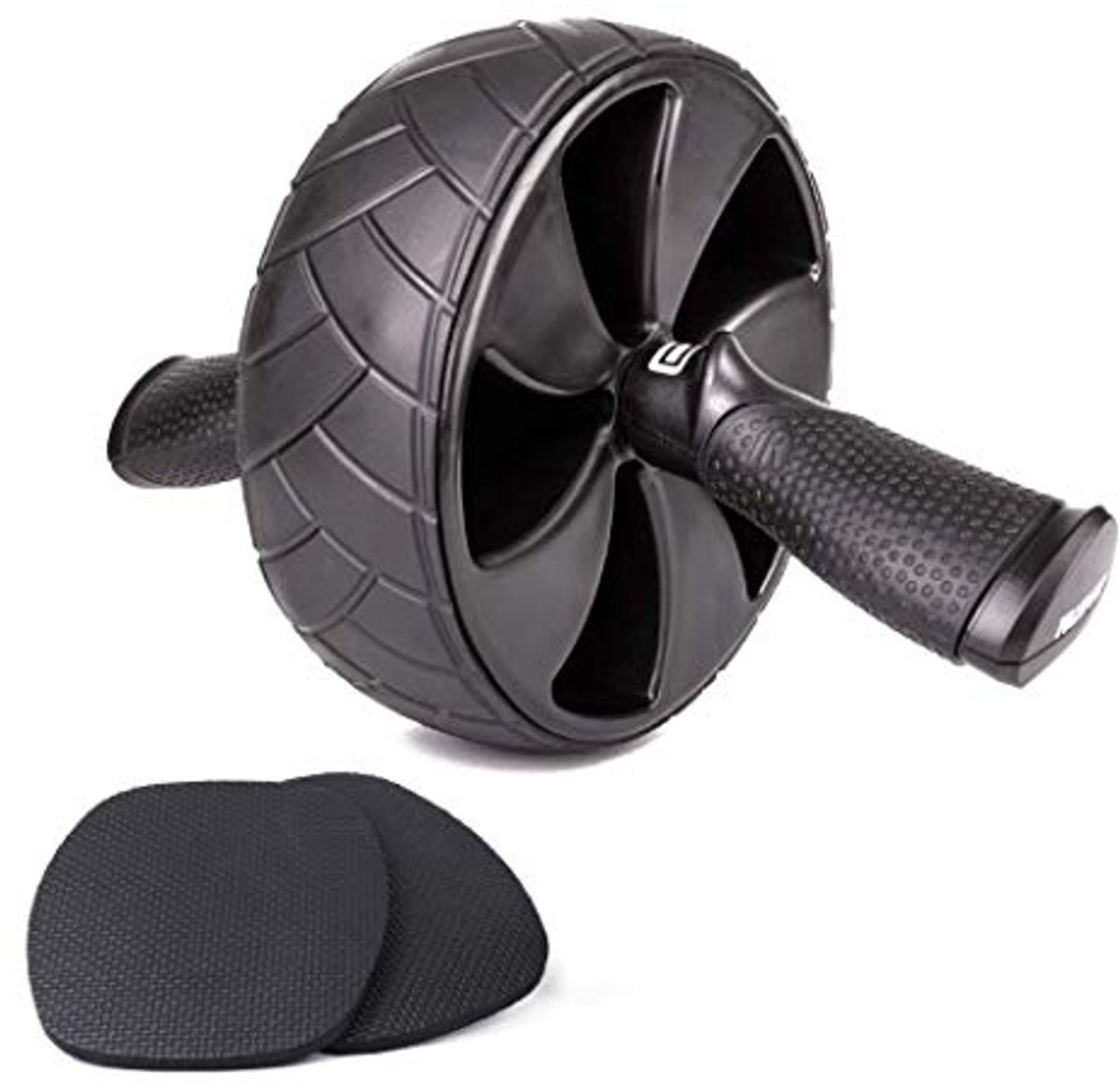 Abdominal Roller voor Thuis Workout - Ergonomische Handvaten en Kniebescherming - Efficiënte Core en Buikspieroefeningen voor Mannen en Vrouwen
