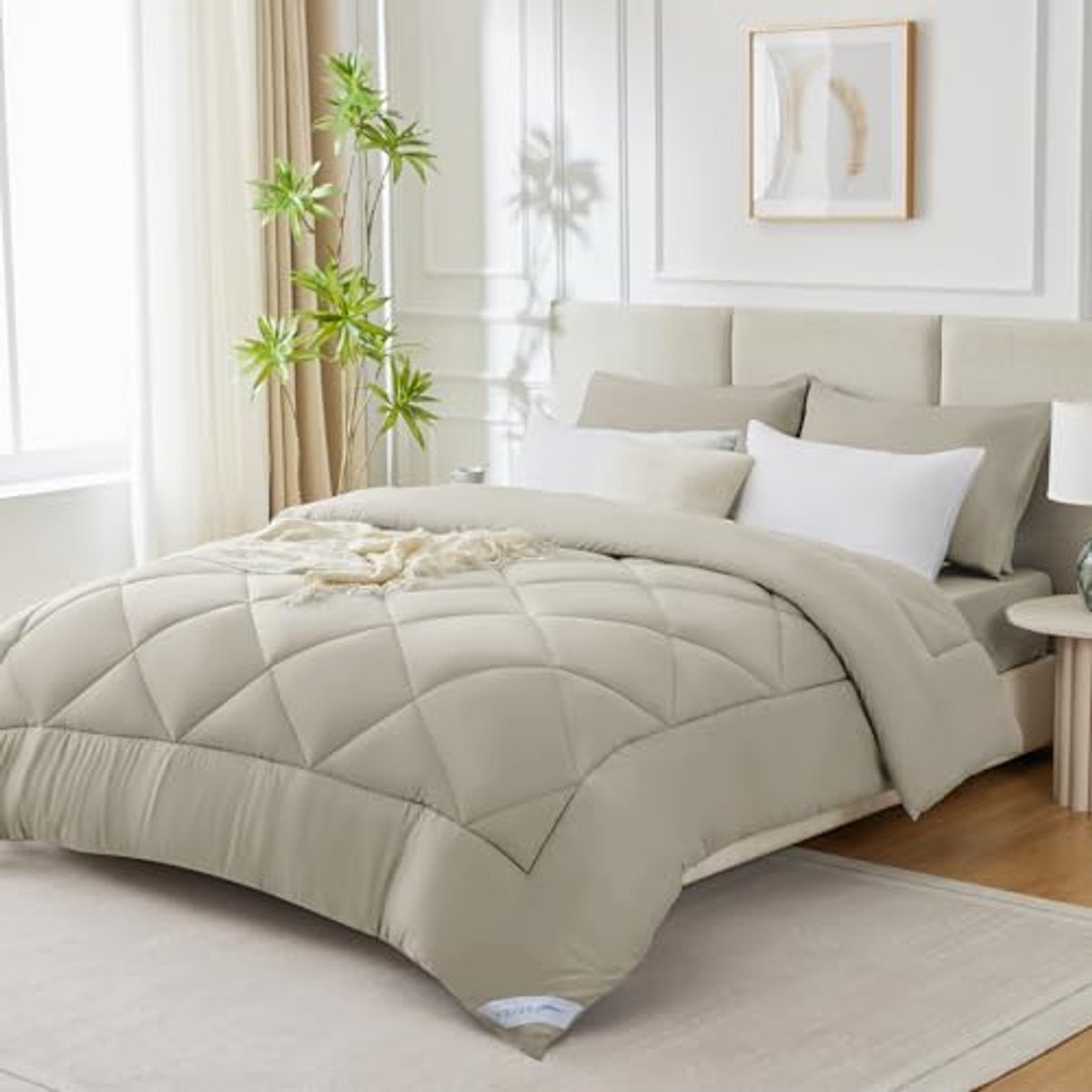Dekbed 140 x 200 cm voor 80 cm breed bed - Zachte, ademende winterdeken met microvezel vulling