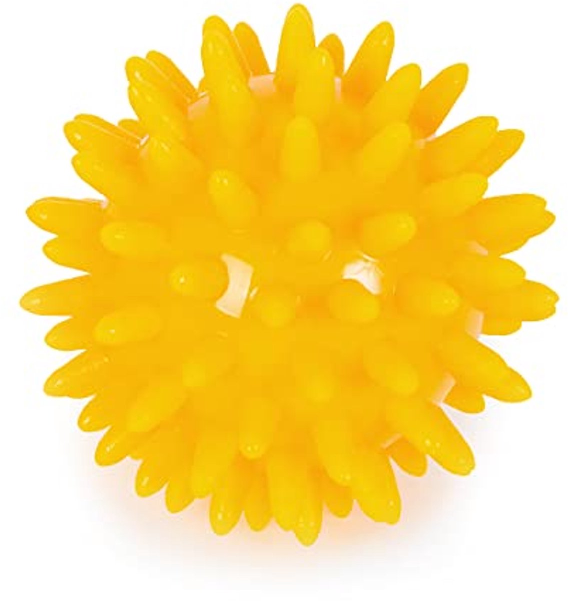 Spikey Massage Bal voor Manuele Therapie - Stressbal voor Trigger Point Behandeling, Myofasciale Ontspanning, en Plantar Fasciitis - 6 cm Geel