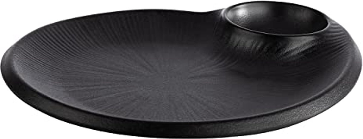 Elegante Melamine Serviesplank met Dipbakken - 24 x 20 cm